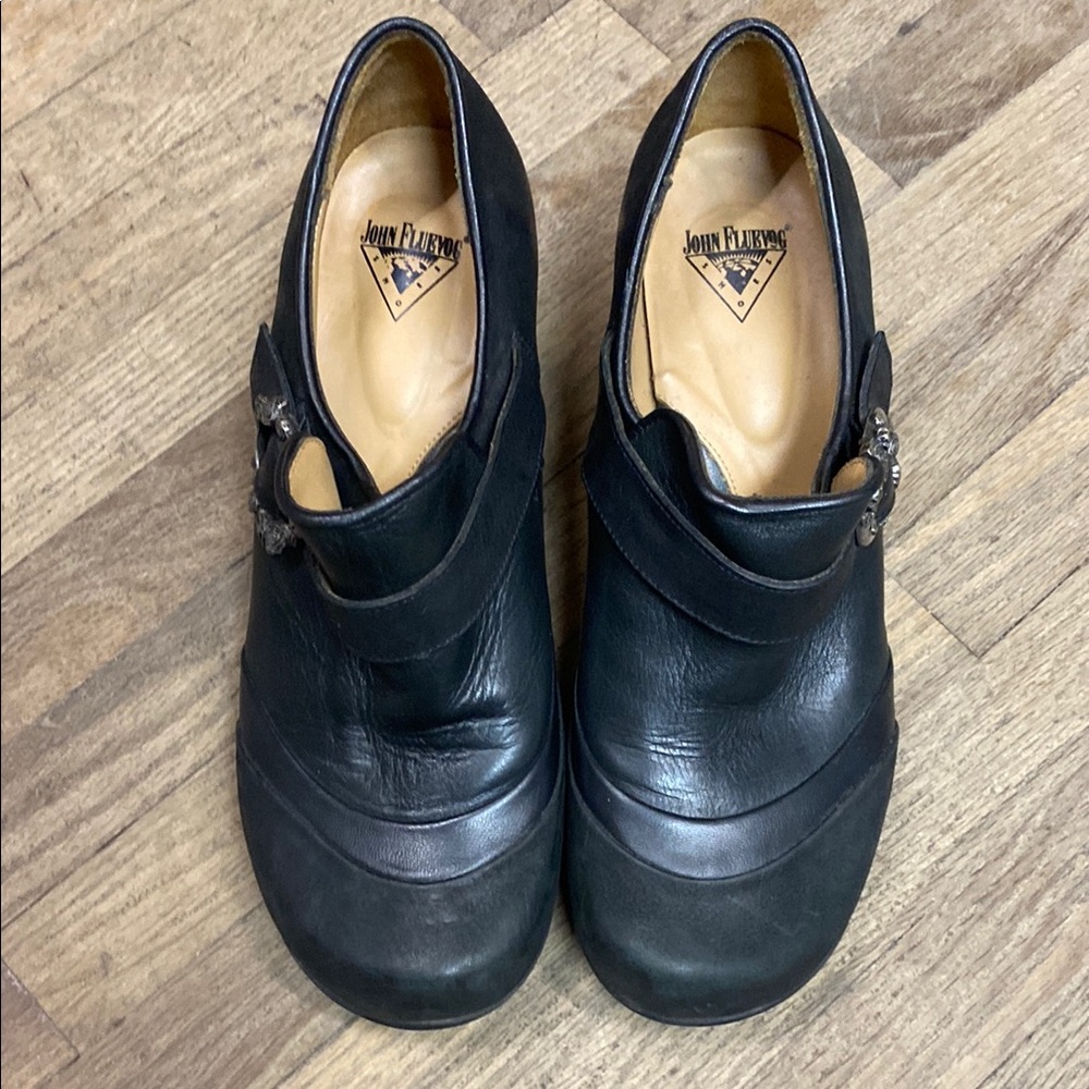 John Fluevog Black Leather Shoes